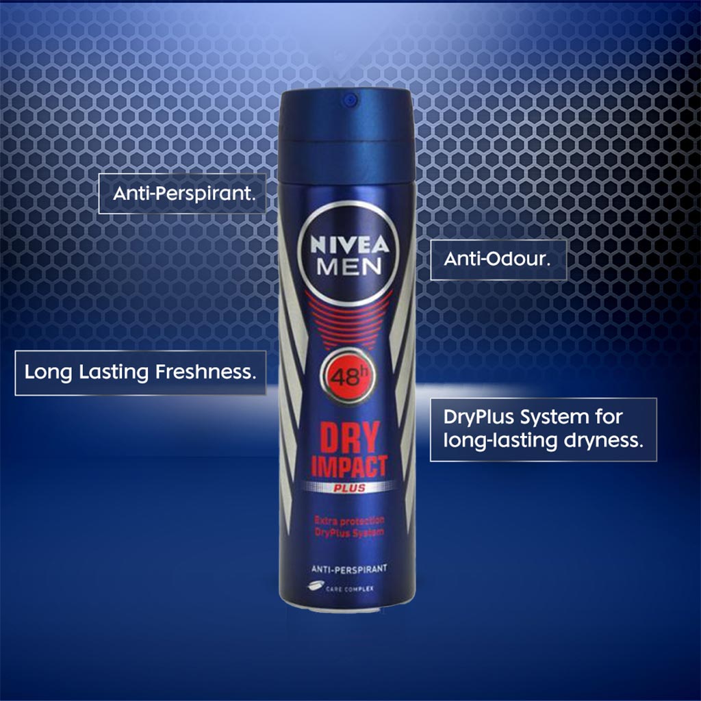 Nivea Men Dry Impact Plus Deodorant 150 mL