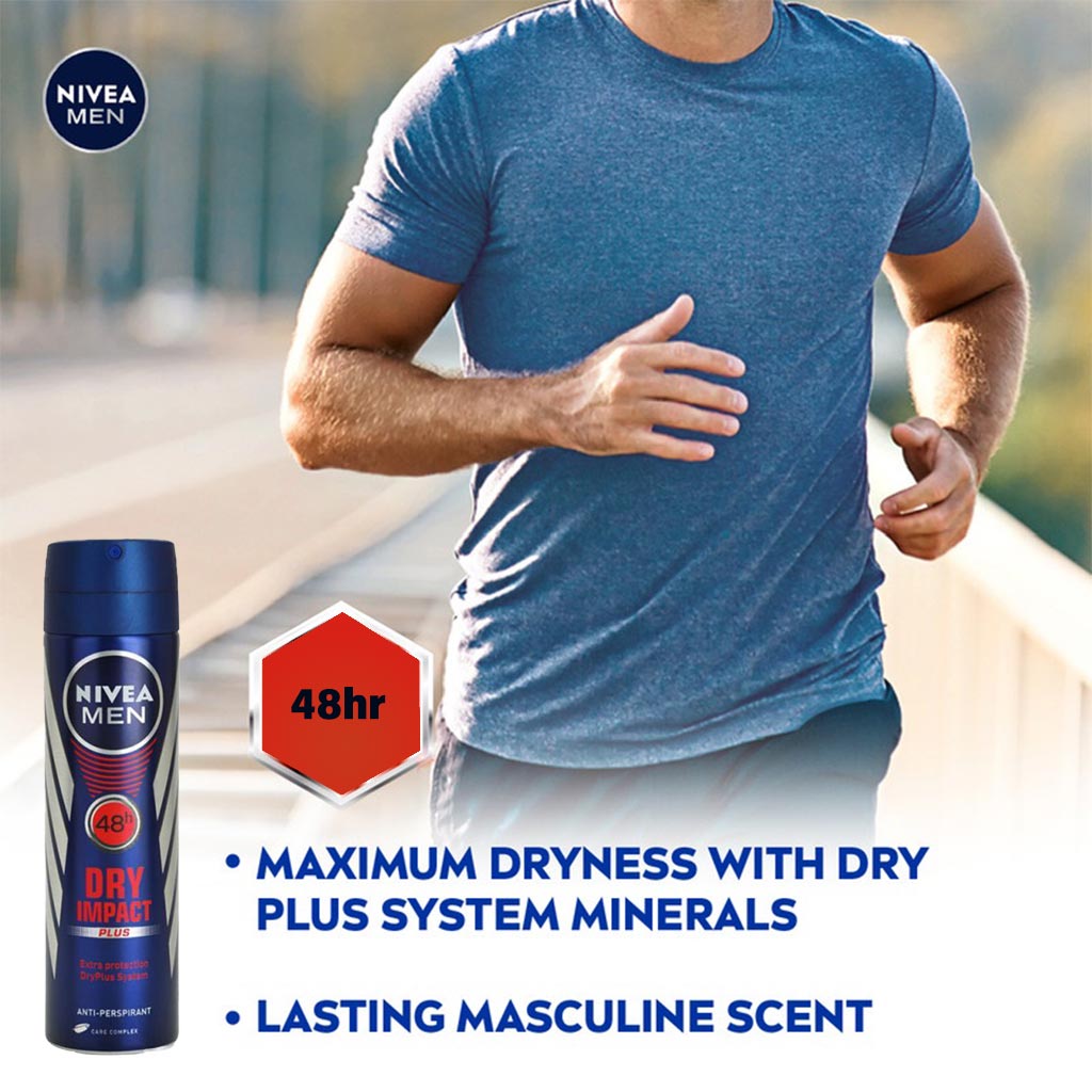 Nivea Men Dry Impact Plus Deodorant 150 mL