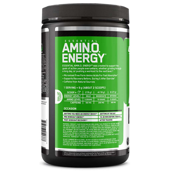 Optimum Nutrition Amino Energy For Energy & Muscle Recovery - Lemon Lime, 270g - 30 Servings