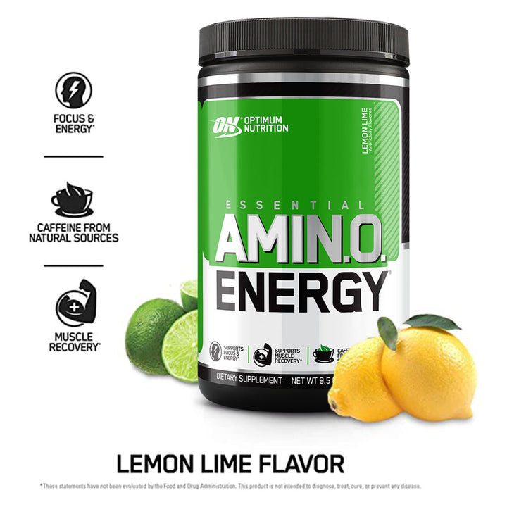 Optimum Nutrition Amino Energy For Energy & Muscle Recovery - Lemon Lime, 270g - 30 Servings