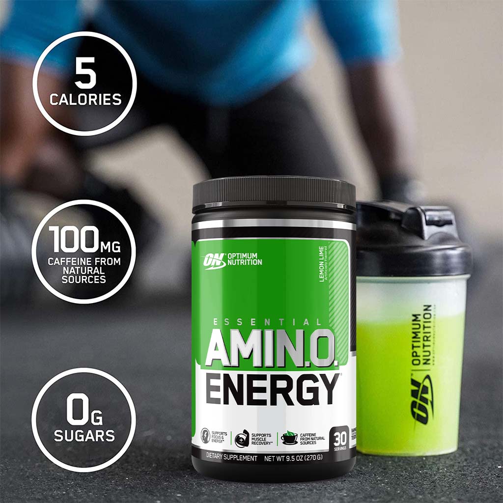 Optimum Nutrition Amino Energy For Energy & Muscle Recovery - Lemon Lime, 270g - 30 Servings