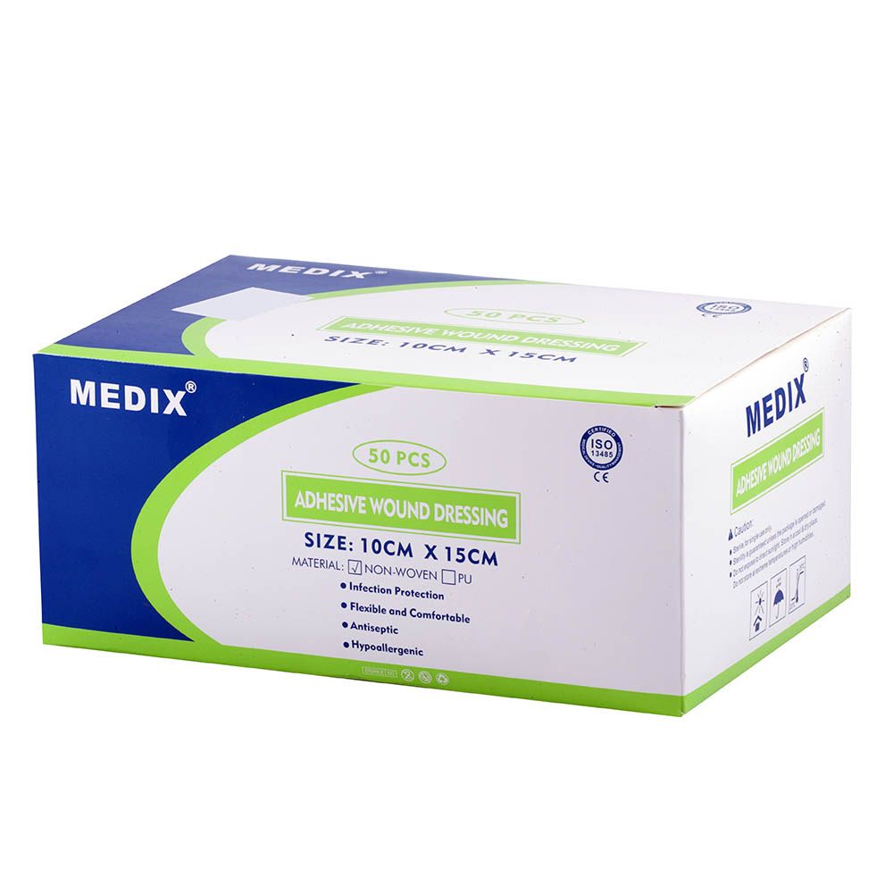 Medix Adhesive Wound Dressing 10 cm x 15 cm 50's