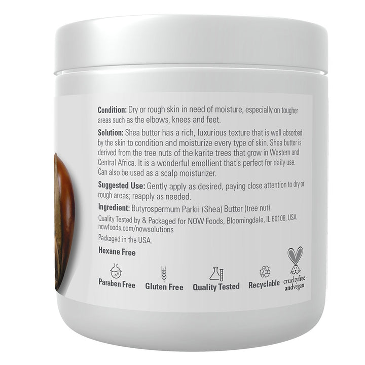Now Solutions Shea Butter Moisturizing Natural Emollient For Dry Skin 207ml