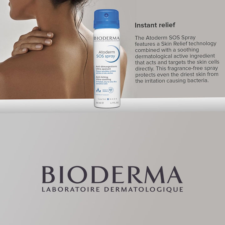 Bioderma Atoderm SOS Anti Itch Spray For Irritated And Dry Sensitive Skin 50ml