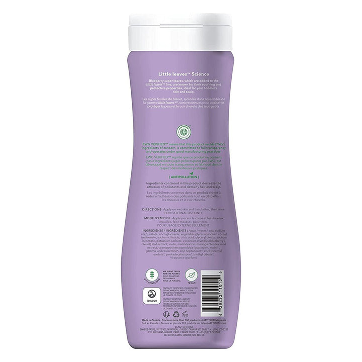 Attitude Natural Care Baby Leaves Science 2-In-1 Natural Shampoo And Body Wash With Vanilla & Pear 473ml