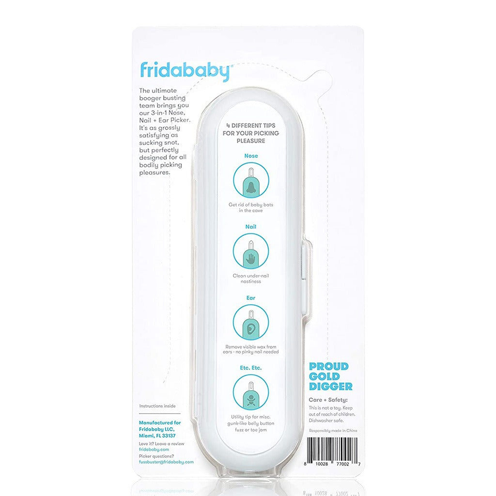 FridaBaby 3-In-1 Nose, Nail + Ear Picker Essential Tool For Babies