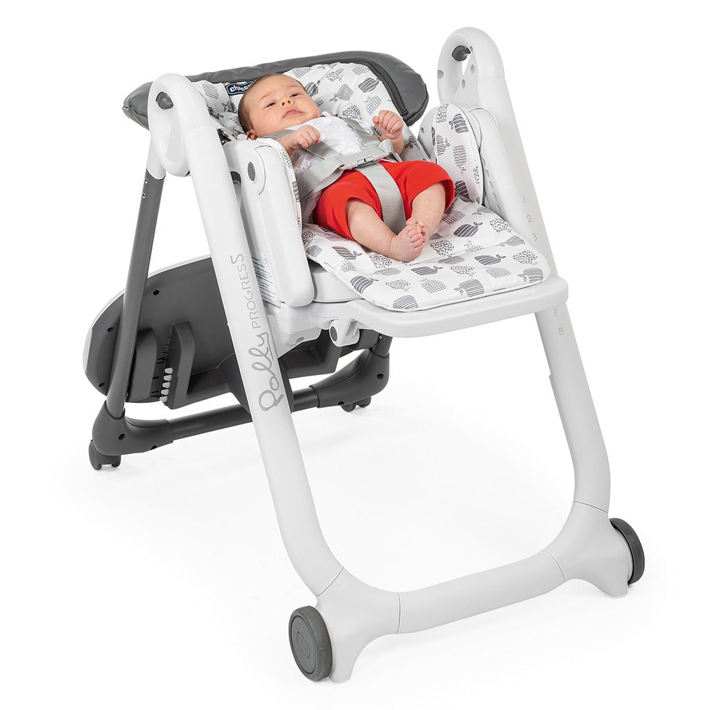 Chicco Polly Progress 5-In-1 Grey High Chair For 0 - 36 months Baby