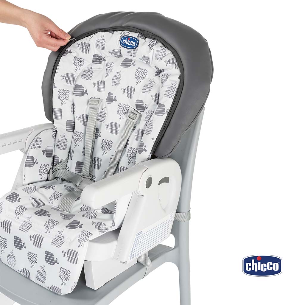 Chicco Polly Progress 5-In-1 Grey High Chair For 0 - 36 months Baby