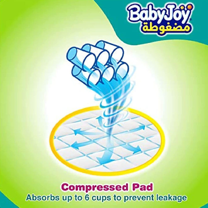BabyJoy Compressed Diamond Pad Baby Diapers, Size 5, Junior, For 14-23Kg Baby, Jumbo Pack of 40's