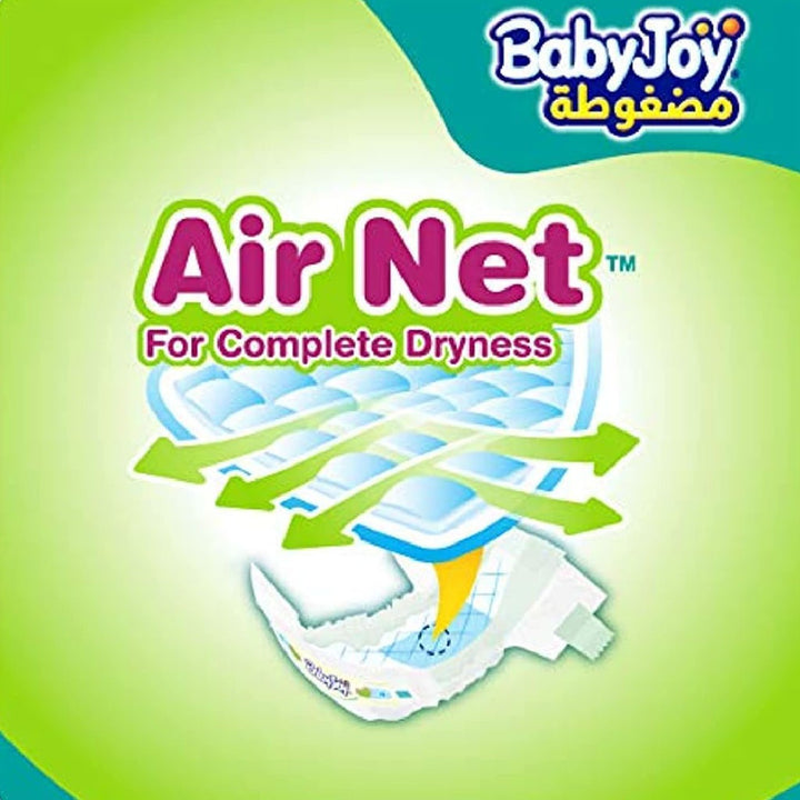 BabyJoy Compressed Diamond Pad Baby Diapers, Size 5, Junior, For 14-23Kg Baby, Giant Pack of 66's