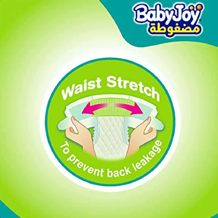 BabyJoy Compressed Diamond Pad Baby Diapers, Size 5, Junior, For 14-23Kg Baby, Giant Pack of 66's