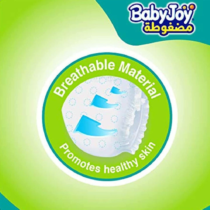 BabyJoy Compressed Diamond Pad Baby Diapers, Size 5, Junior, For 14-23Kg Baby, Giant Pack of 66's