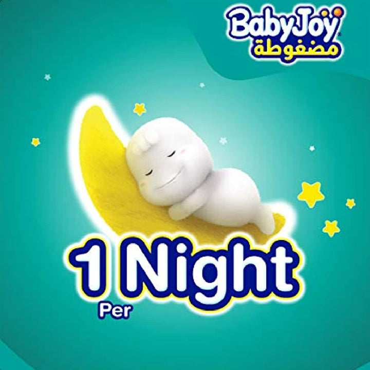BabyJoy Compressed Diamond Pad Baby Diapers, Size 5, Junior, For 14-23Kg Baby, Giant Pack of 66's
