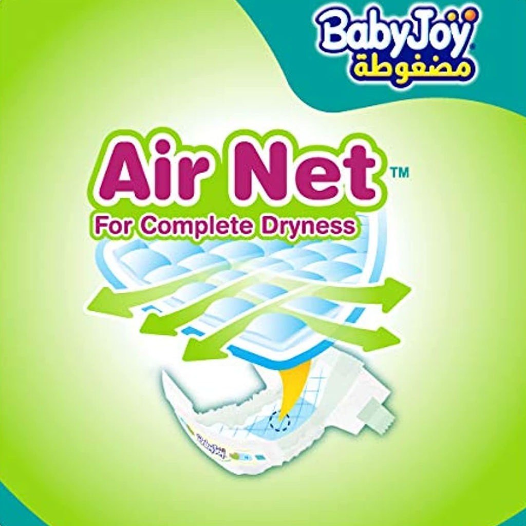 BabyJoy Compressed Diamond Pad Baby Diapers, Size 6, Junior, XXL For 16-25Kg Baby, Jumbo Pack of 60's