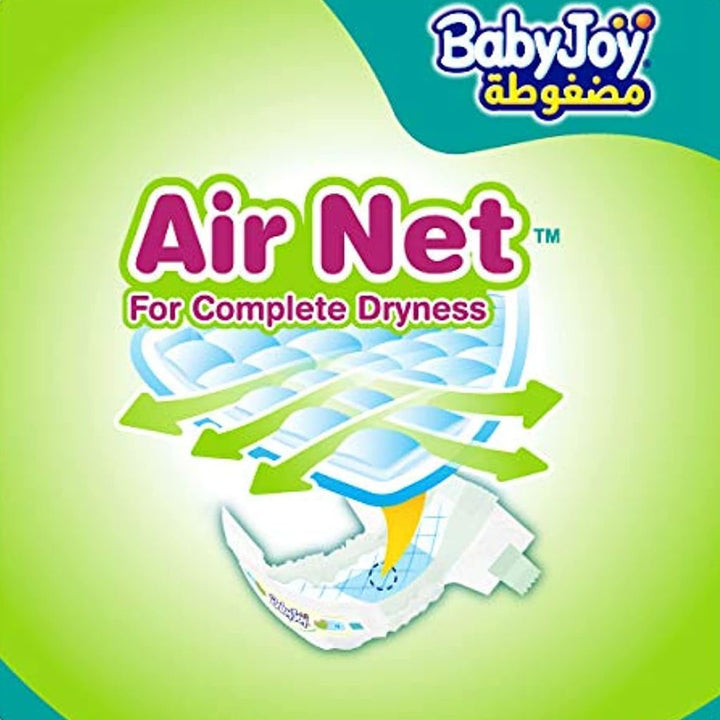 BabyJoy Compressed Diamond Pad Baby Diapers, Size 6, Junior, XXL For 16-25Kg Baby, Jumbo Pack of 60's