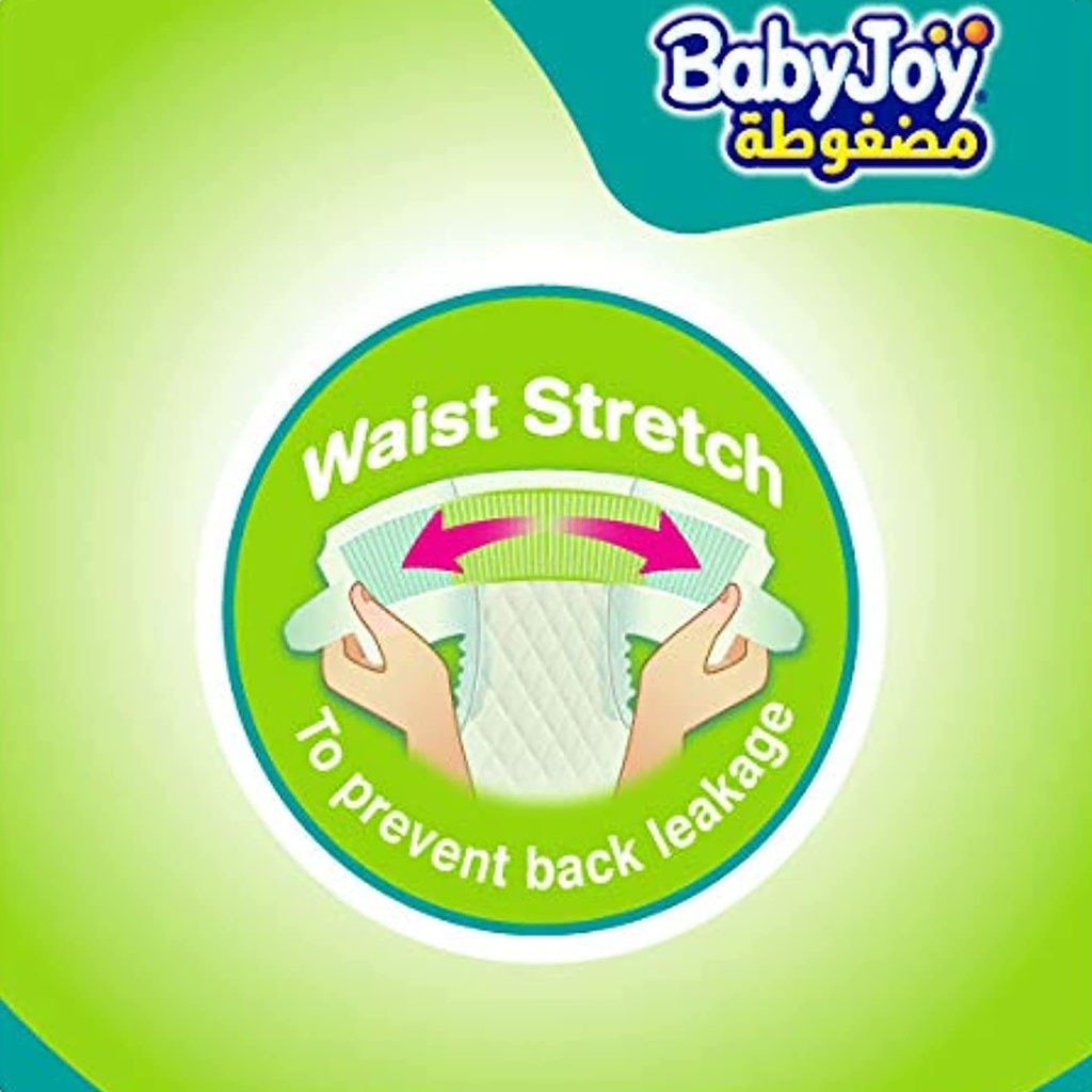 BabyJoy Compressed Diamond Pad Baby Diapers, Size 6, Junior, XXL For 16-25Kg Baby, Jumbo Pack of 60's