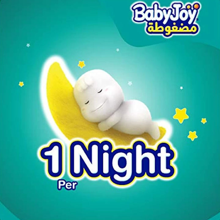 BabyJoy Compressed Diamond Pad Baby Diapers, Size 6, Junior, XXL For 16-25Kg Baby, Jumbo Pack of 60's