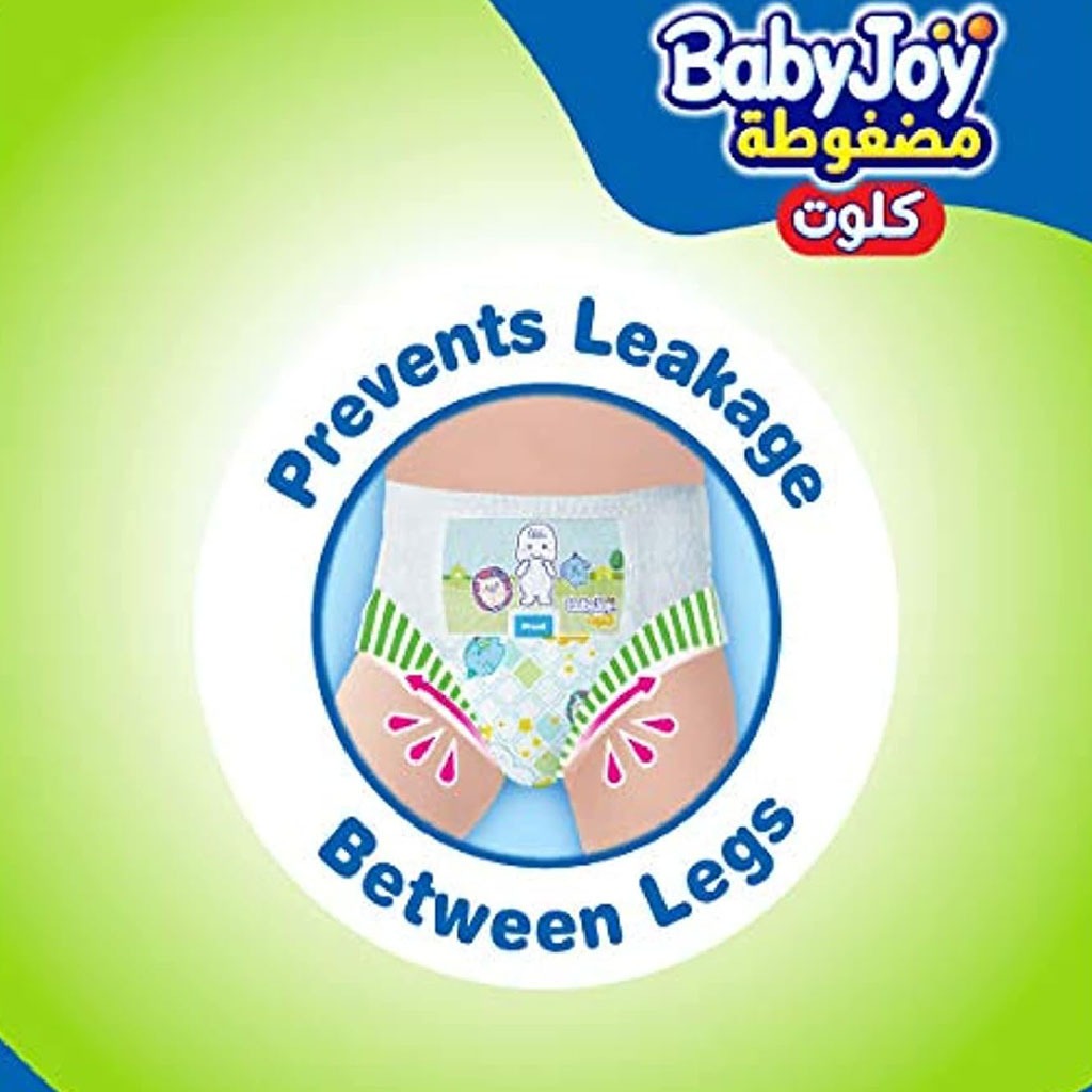 BabyJoy Compressed Diamond Pad Culotte Pant Baby Diapers, Size 4, Large For 9-14Kg Baby, Jumbo Pack of 88's