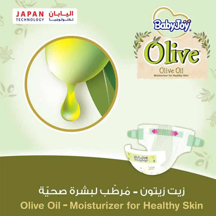BabyJoy Olive Baby Diapers Size 6, Junior XXL For 16-25Kg Baby, Saving Pack of 7's