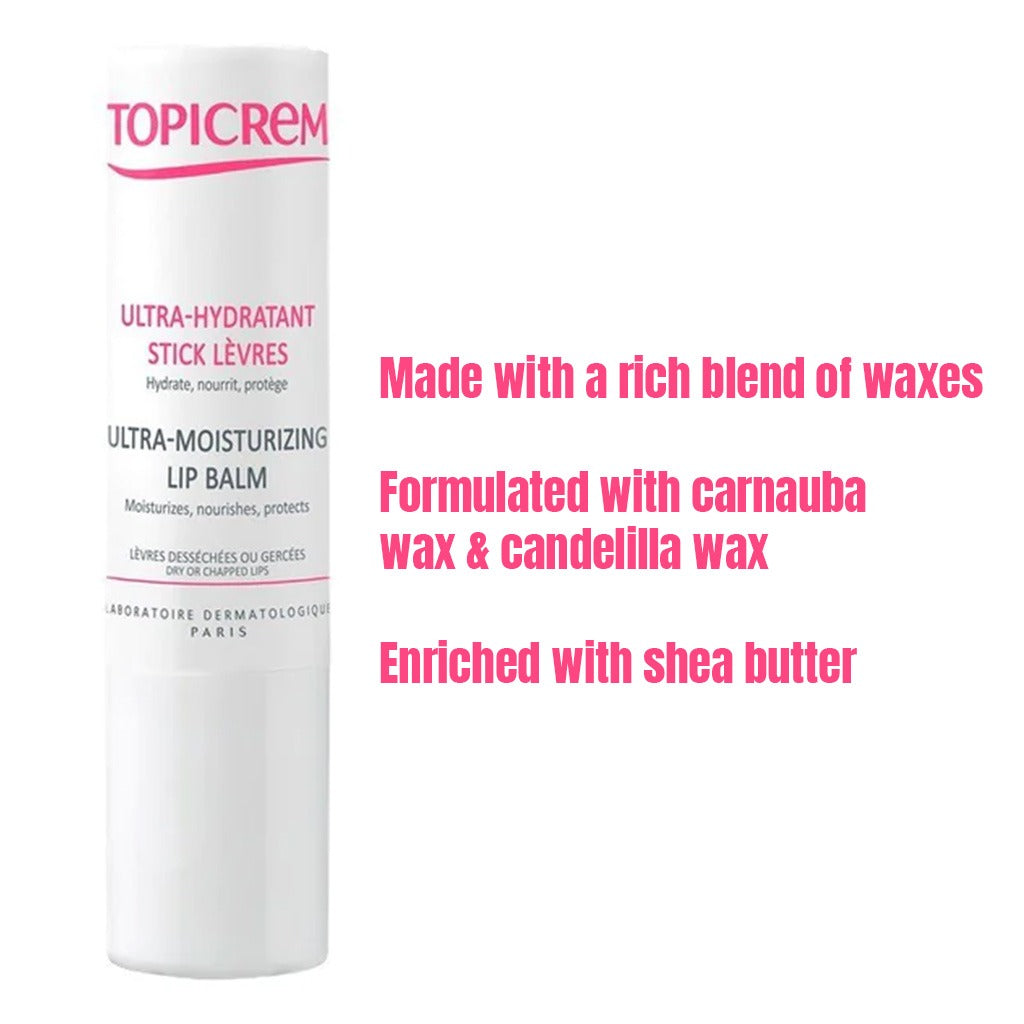 Topicrem Ultra-Moisturizing Lip Balm For Dry And Chapped Lips 5g