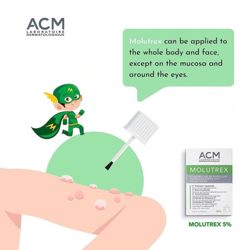 ACM Molutrex 5% Potassium Hydroxide Topical Solution For Molluscum Contagiosum 3ml