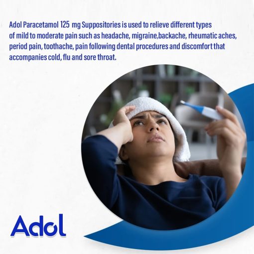 Adol Paracetamol 125 mg Suppositories 10's