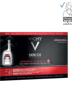 Vichy Dercos Aminexil Clinical 5 Anti-Hair Fall Treatment For Men, Pack of 6ml x 21's
