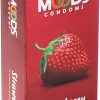 Moods Strawberry Condoms, 12 Pieces
