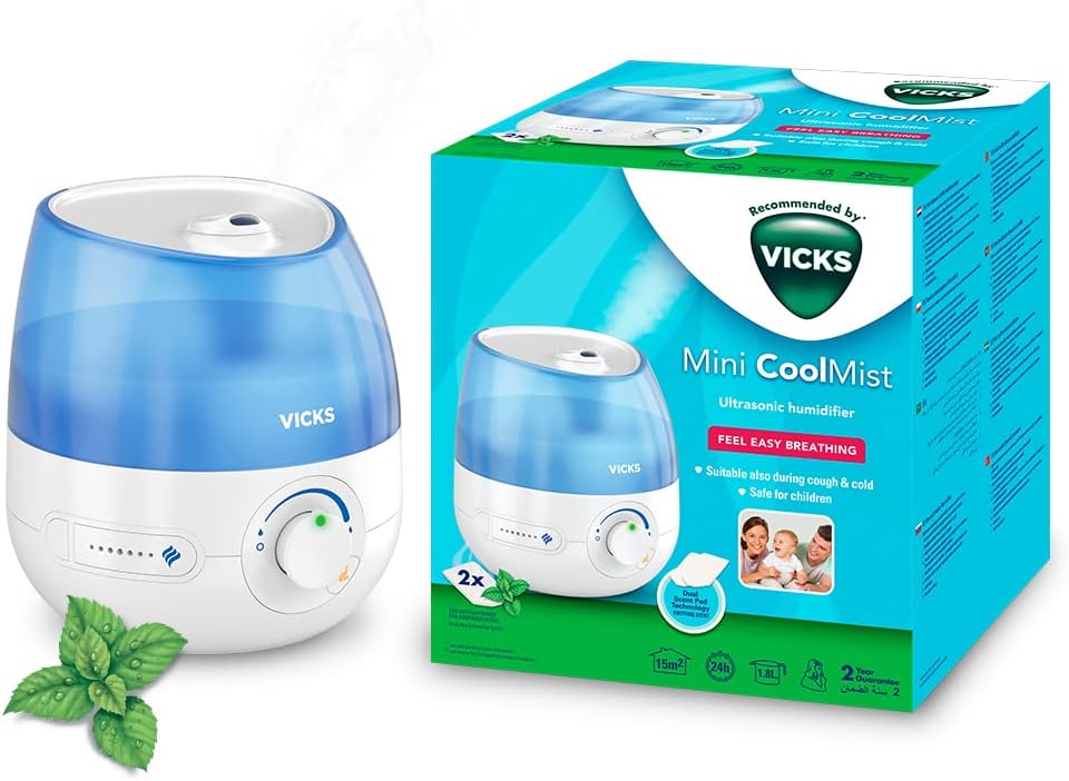 Vicks Mini Cool Mist Ultrasonic Humidifier VUL525